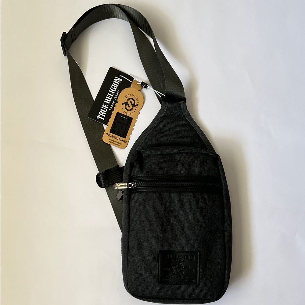 True Religion YETA 2.0 Sling Bag Grey NWT